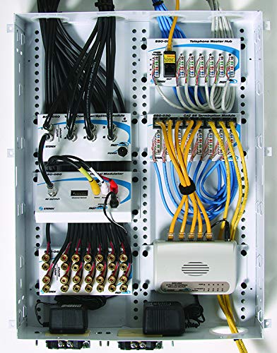 Steren 8 Port Network Hub - FastHome Cat 5E Termination Data Hub Module - High-Speed Network Connector for Home & Office