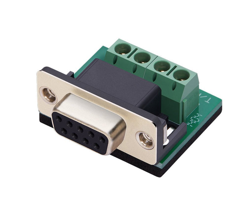 DTECH RS232 to RS485 Serial Converter Adapter with 4 Position Terminal Block for Industrial Long Haul Communication Data Supports 600W Anti-Surge