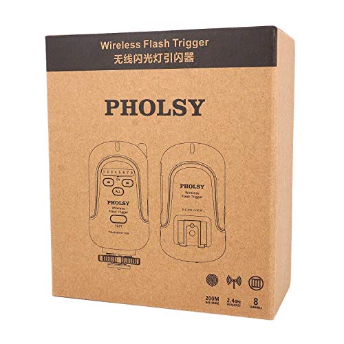 PHOLSY Wireless Flash Trigger Kit Remote Speedlite Trigger