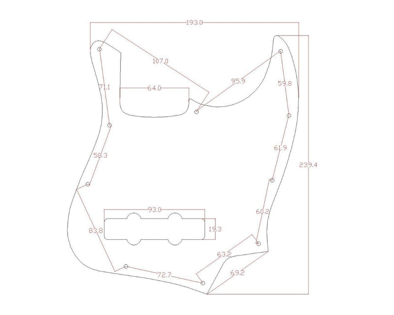 [AUSTRALIA] - KAISH Aluminum Anodized 4 String Jazz J Bass Pickguard with Metal JB Control Plate and Screws for American/Mexican FD Jazz Bass Silver Pickguard with Control Plate Silver-2 