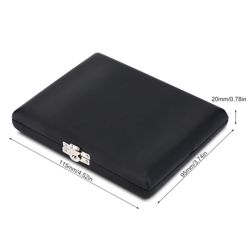 [AUSTRALIA] - Oboe Reed Case, Black Wood + PU Leather Reed Case with Slot Design, 4.52x3.74x0.78inch Oboe Case for Storing and Protecting Oboe Reeds(Pack of 10) 