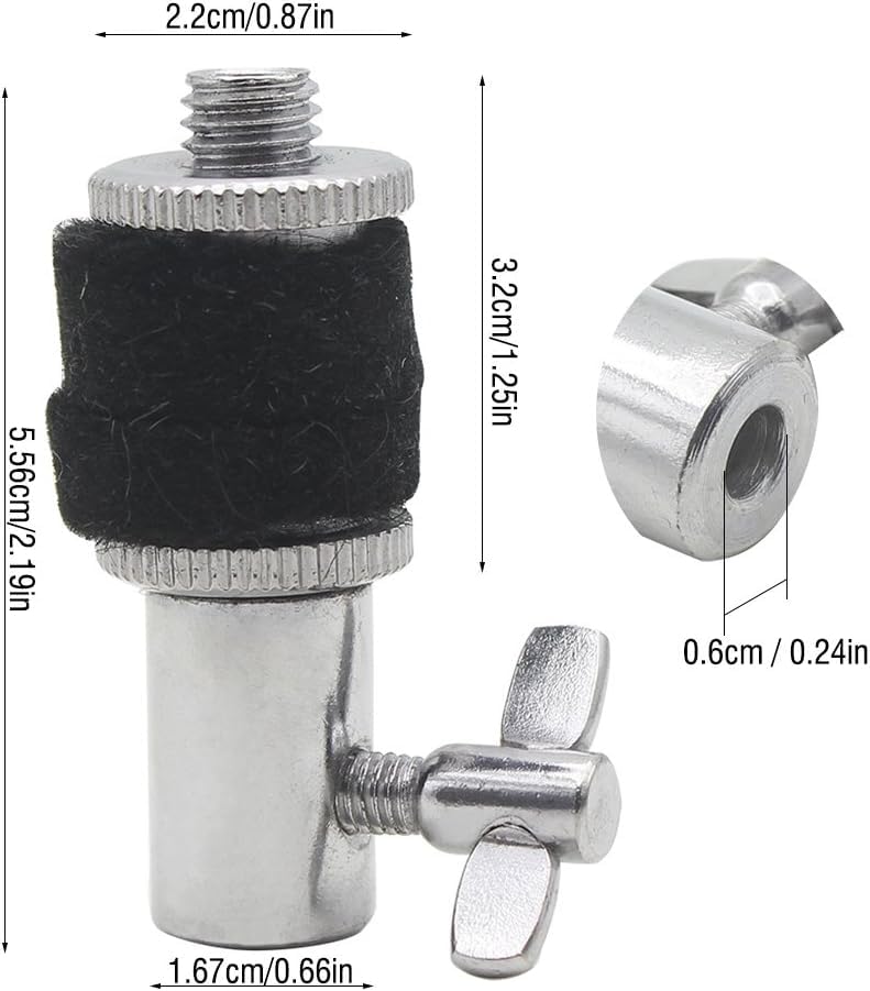 Hi-Hat Clutch and Seat Holder Set for Hi-Hat Jazz Drum Parts Accessories 2Pcs 19mm