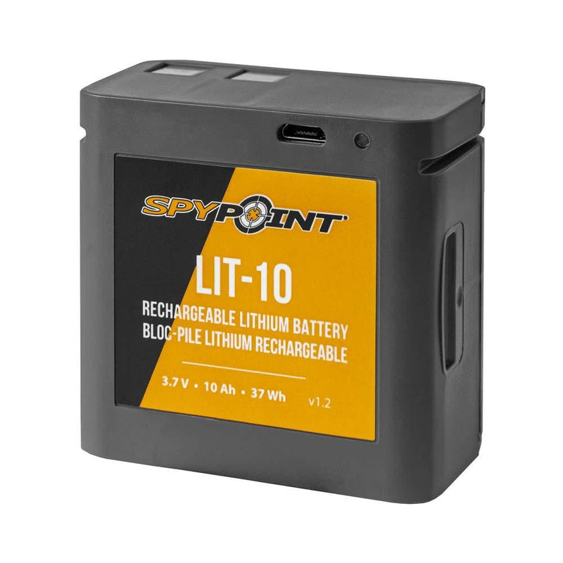 SPYPOINT LIT-10 3.7V Rechargeable Lithium Battery LINK-MICRO | CELL-LINK 10 200mAh for Cellular Trail Cameras with Charging Power Cable Included | Cell Cameras for hunting Lithium Battery