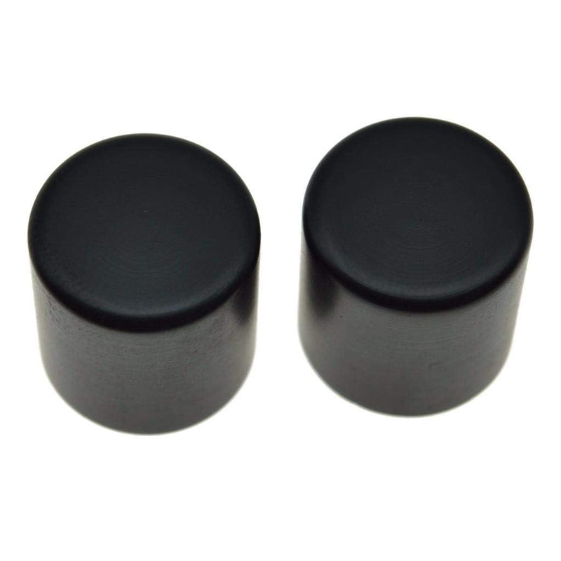 Dopro 2-Pack Wood Knobs Tele Style Flat Top Dome Knobs Guitar Bass Wood Knob Barrel Knobs Ebony Wood