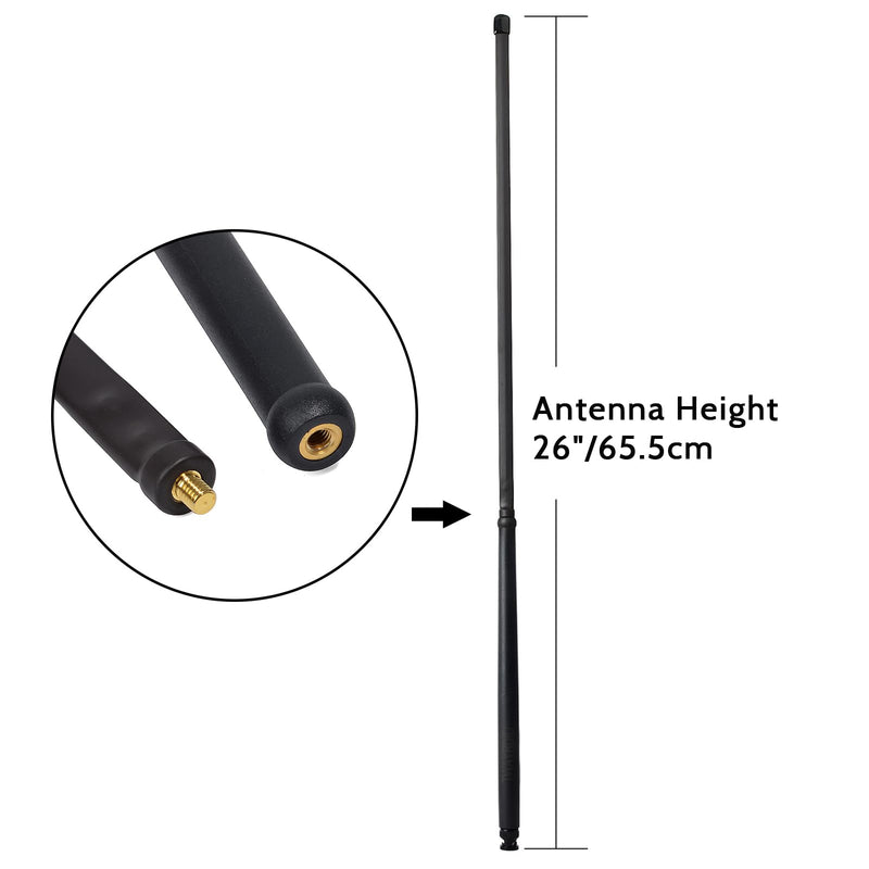 [AUSTRALIA] - TWAYRDIO 26" Handheld CB Antenna BNC Connector for Midland Cobra Uniden CB Radio, 27MHz Foldable Tactical Antenna Replacement for Cobra HH50WXST C75WXST Uniden BC75XLT PRO401HH BC125AT 