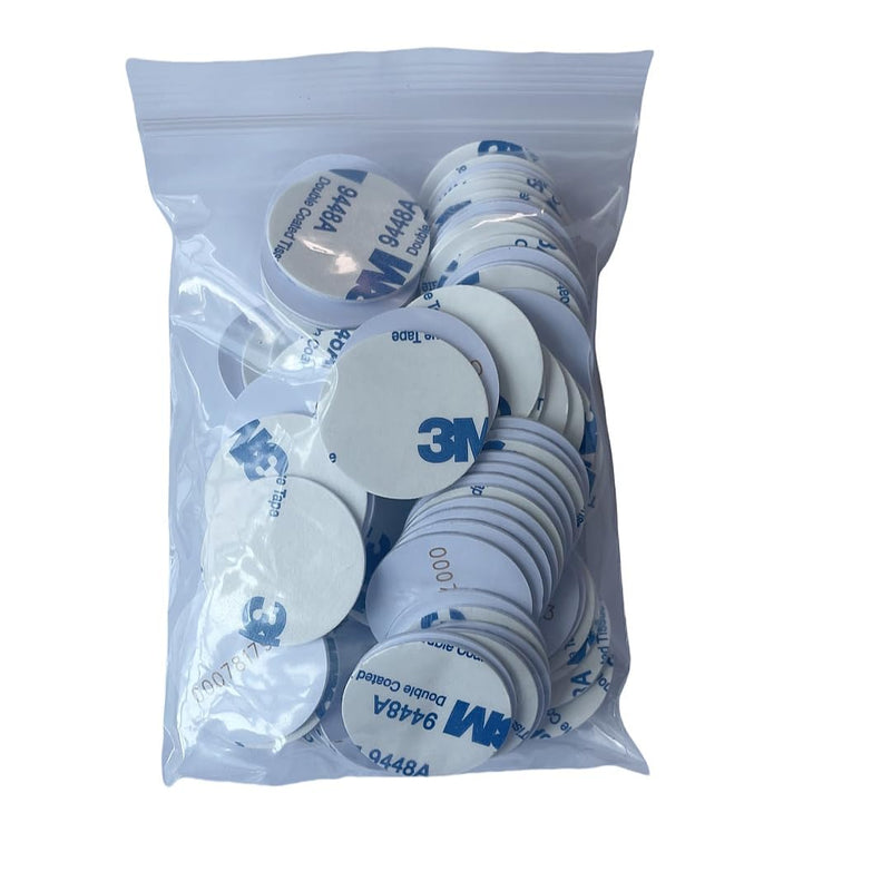 100pcs Ф25mm 125KHz sticker coin EM4100 RFID Induction Round tag card Waterproof