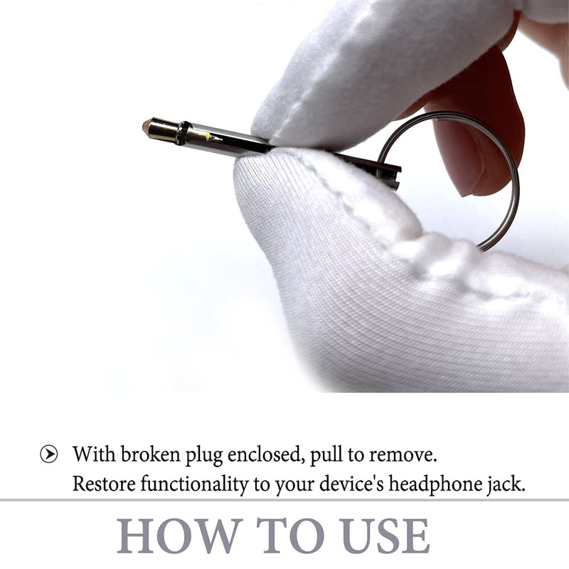 Headphone Plug Extraction Tool- Remove Broken Headphone Plug from Headphone Jack of Mobile Devices 6 pcs