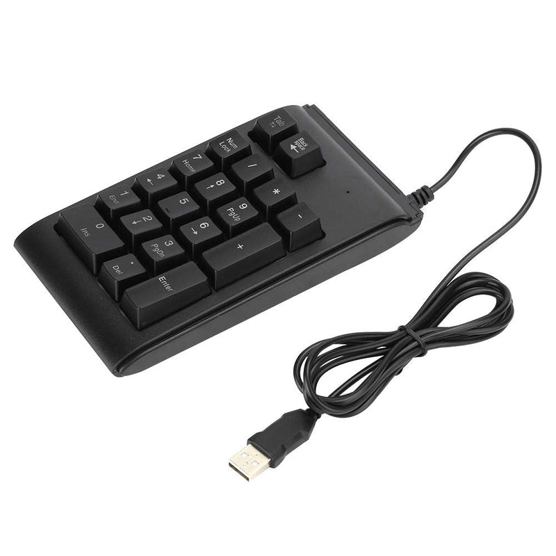 Pocket Backlit Numeric Keypad, 19 Key Number Pad USB Wired Extended Layout Keypad for Laptop and Cashier