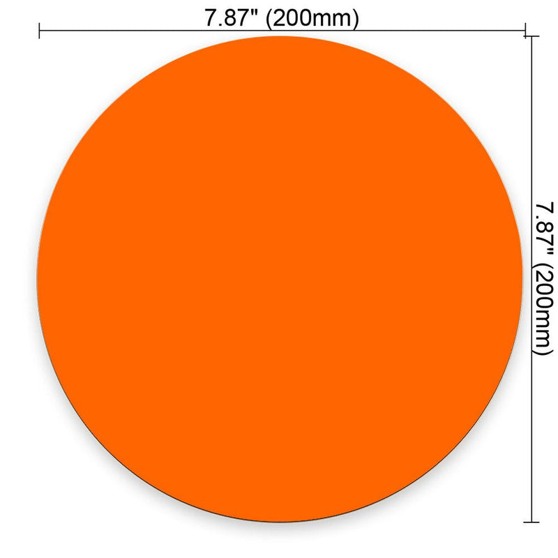 Bright Orange Fashion Design Circular Mousepad with Rubber 20cm PP-28