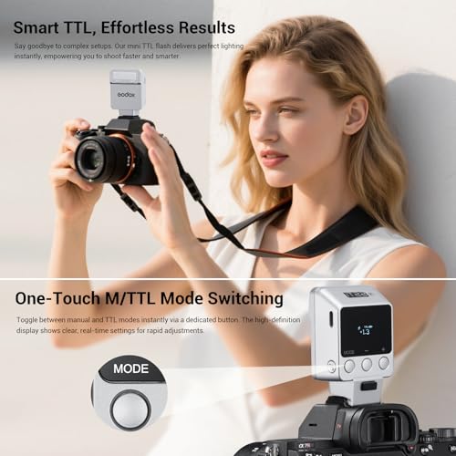 Godox iT22-S Silver Mini TTL Camera Flash for Sony Godox IT22-S(Silver）