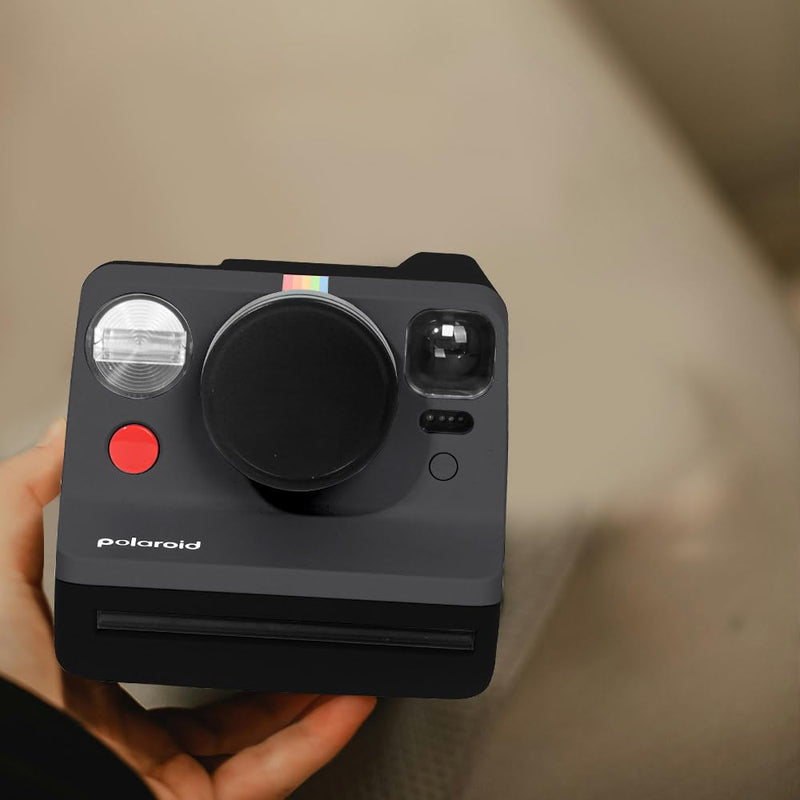 [AUSTRALIA] - MUZIRI KINOKOO Aluminum Alloy Lens Cap for Polaroid Now 3 Gen/Now + 2/3 Gen Camera, Now 3rd/Now Plus 2nd/3rd Generation Camera Lens Cover in Cushioned Sponge Flocking Layer Inside - Black 
