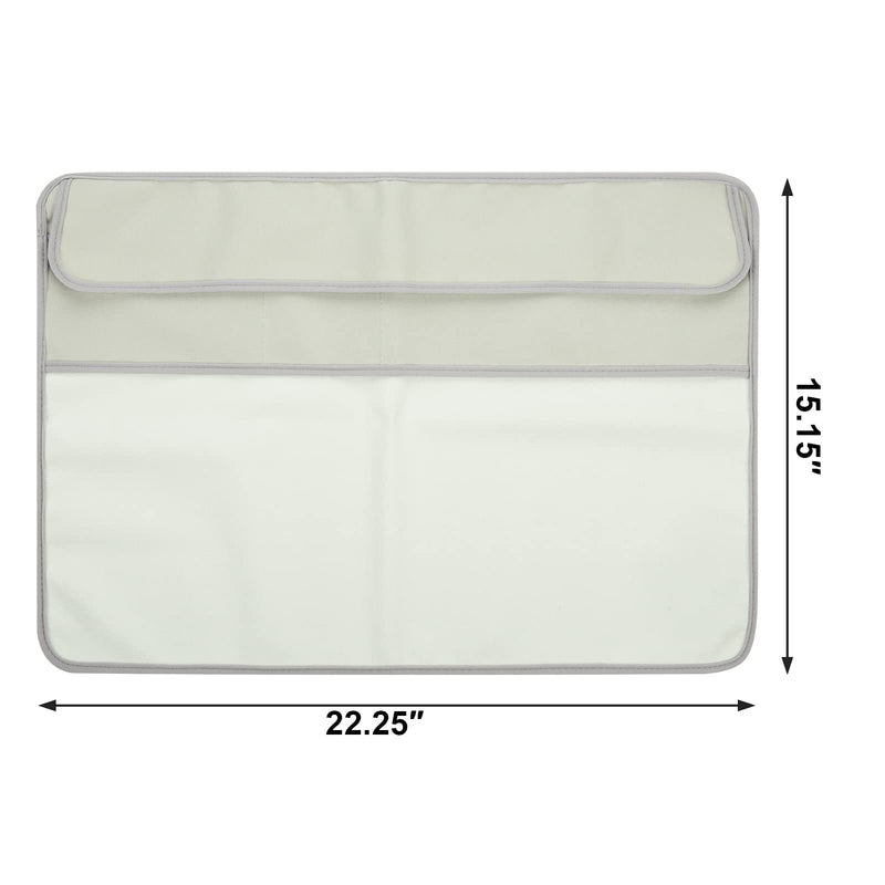 Monitor Dust Cover for iMac 24”, TXEsign Wrinkle Resistant PU Leather Protective Screen Dust Cover Sleeve with Rear Pocket Compatible with iMac 24 inch (Grey-New Flame Retardant PU) Grey-Flame Retardant PU
