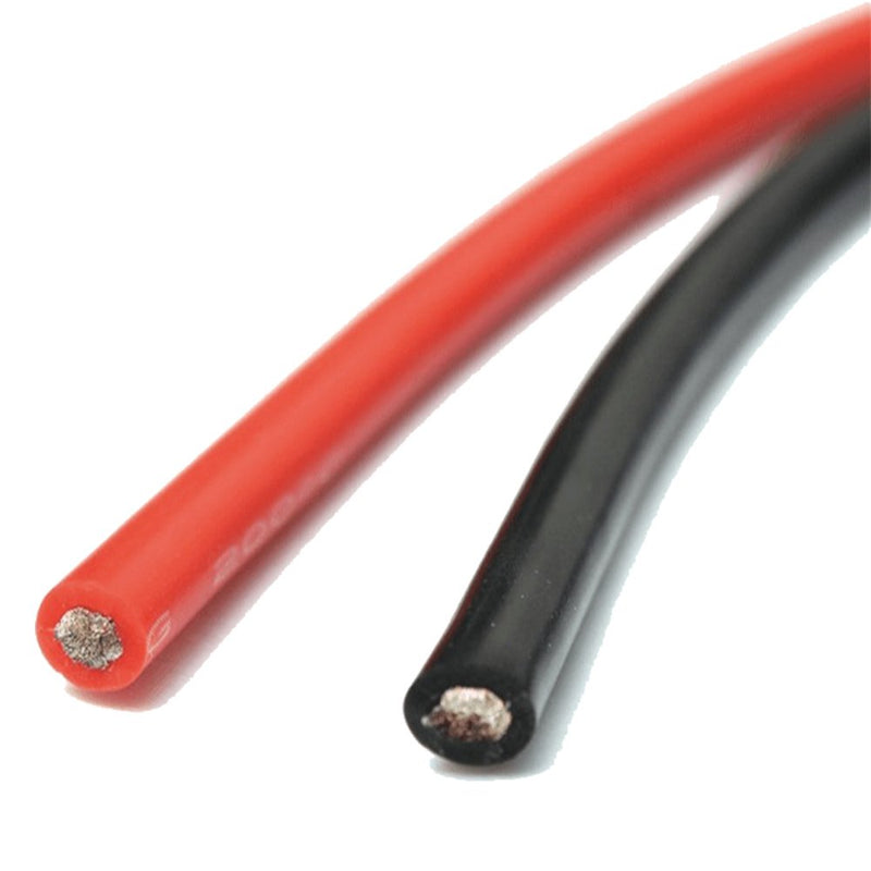 Boladge 2 Metre Pure Silicone Cable 14AWG Power Cable Battery Cable Tinned Copper Wire 14 Gauge RC Cable (1 Metre in Black and 1 Metre in Red)