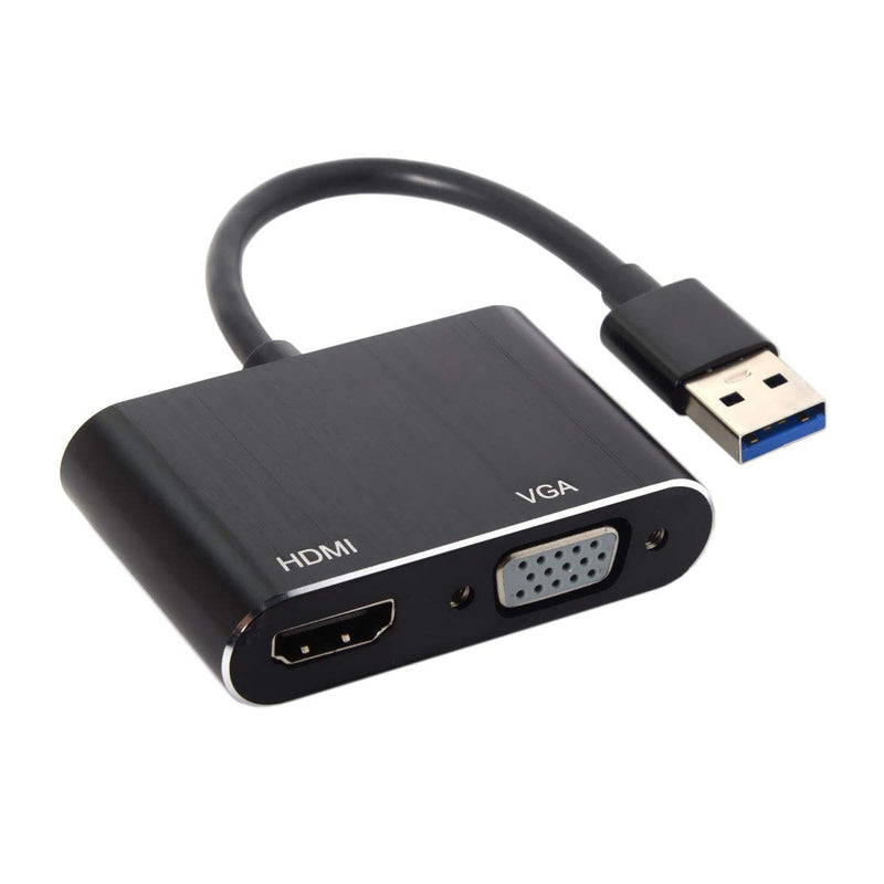 USB 3.0 & 2.0 to HDMI & VGA HDTV Adapter Cable External Graphics Card for Windows MacBook Laptop