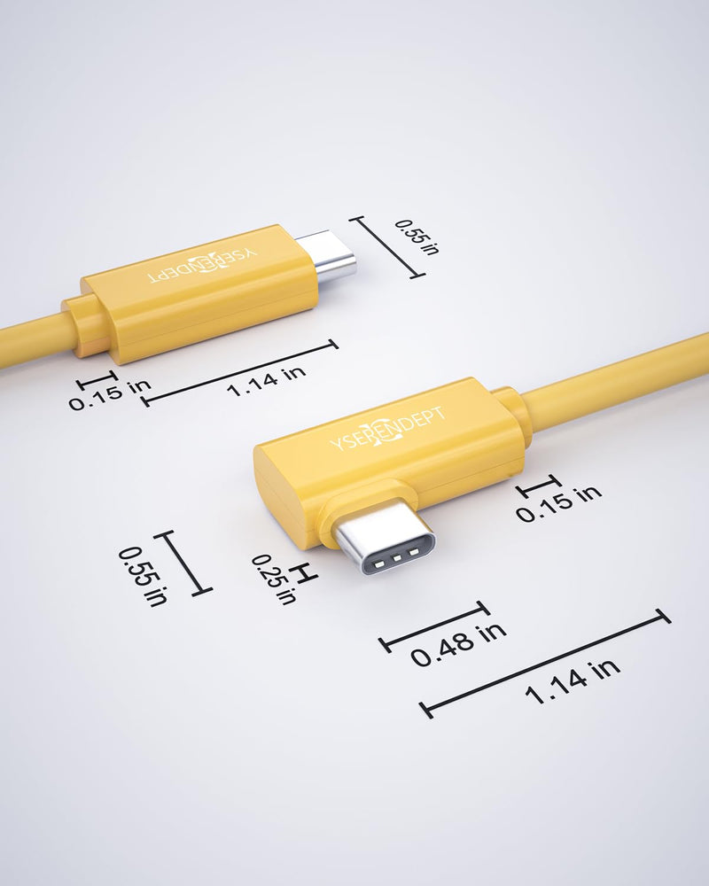 Fiber Optic USB C Tethering Cable 15FT, 10Gbps Right Angle Tether Cable with PD 60W & German SiliconLine Chip, Zero Latency & Zero Data Loss, High-Visibility for VR/Camera/Computer/Sony/Nikon/Canon