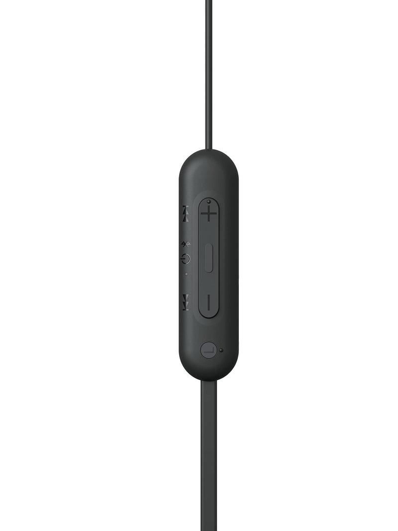 Sony WI-C100 Wireless in-Ear Bluetooth Headphones with 25 Hours Battery Life, Clear Sound, Lightweight Design, IPX4 Water Resistance, Hands-Free Calling, Compatible with Android & iOS – Black