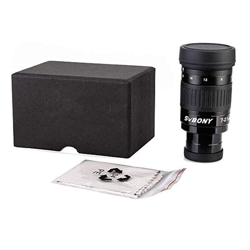 SVBONY SV135 Zoom Eyepiece, Zoom 7 to 21mm 1.25 Inch Telescope Eyepiece, 6 Element 4 Group Telescope Accessories for Astronomic Telescopes Visual 7-21mm