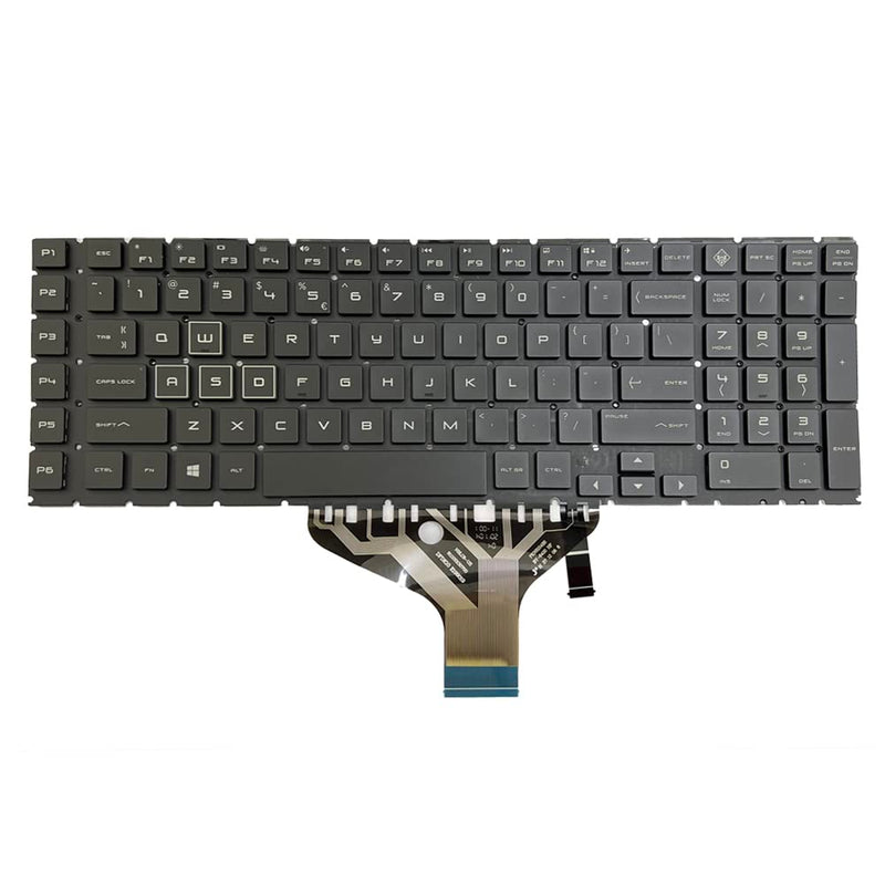 GinTai US Keyboard for HP Omen 17-CB 17-cb1070nr 17-cb1072nr 17-cb0080nr | 17-cb0050nr 17-cb0060nr 17-cb1097nr 17-cb1010ca Omen 15-DC, NSK-XP2BQ 9Z.NF3BQ.201 L32775-001 Laptops Keyboard RGB Backlit US