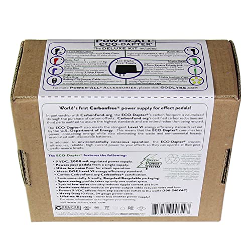 Godlyke Power-All Eco-Dapter Guitar Effects Pedal Power Supply - DELUXE KIT (PA-9ECD)