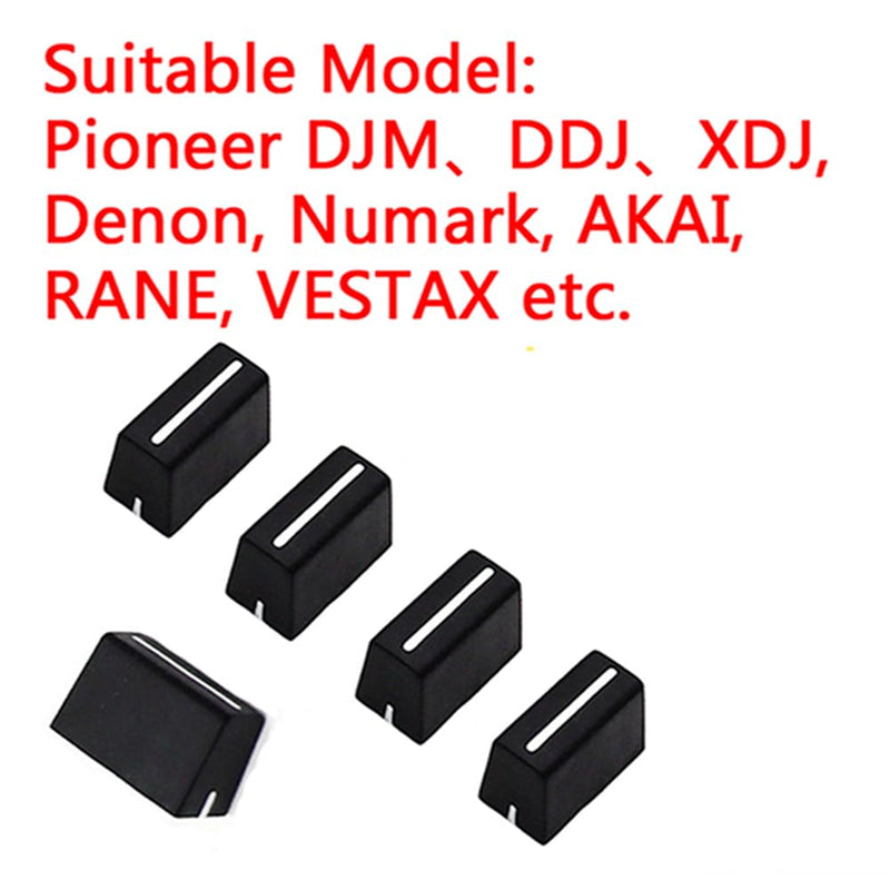 5pcs Universal Fader Knobs Replacement Fader Cap Slider for DJ Controller Mixer Console Pioneer Pioneer DJM、DDJ、XDJ, Denon Numark AKAI RANE VESTAX (Universal Black Hats) universal fader caps-5pcs black