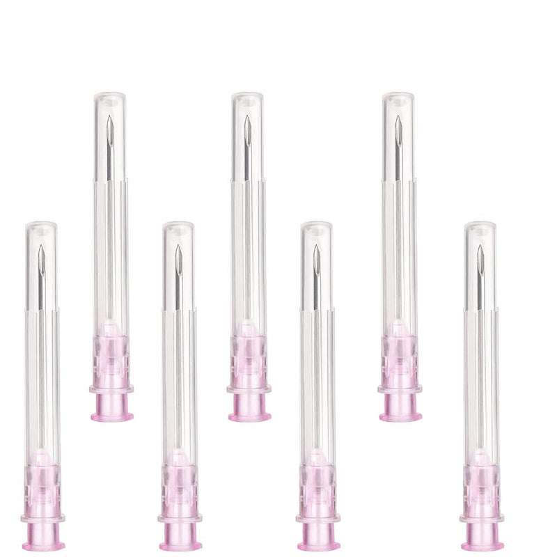 Pack of 100 18 g x 1 inch (25 mm) stainless steel dosing accessories for refill liquids, individually packed, refill tubes for industry, science laboratories, for hobby and DIY, multi-purpose 18G x 1 inch (25 mm)