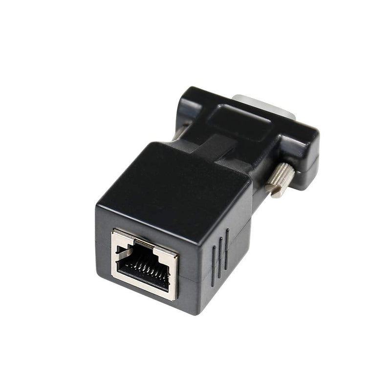 DTECH DB9 to RJ45 Serial Adapter RS232 Female to RJ-45 Female Ethernet Converter Compatible with Standard 9 Pin RS-232 Devices DB9 female to RJ45