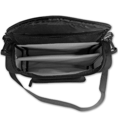 USA GEAR Universal Tablet Messenger Bag - Tablet Bag Compatible with 11" iPad Pro, Lenovo Smart Tab 10.1, Galaxy Tab A 10.1, Galaxy Tab S5e 10.5 - Durable Exterior, Shoulder Strap, Adjustable Dividers