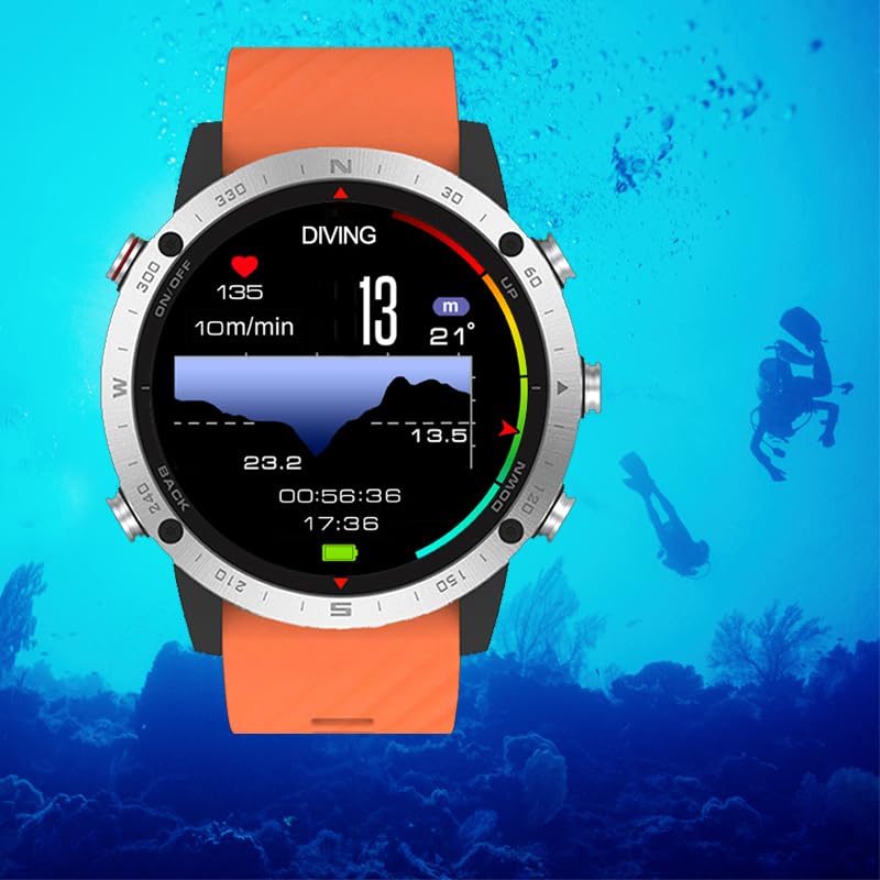 SUNROAD GPS Sports Watch Navigation Fitness Tracker Running Swimming Cycling Altimeter Barometer Compass Snorkeling Dive Fishing Fashion Digital Wristwatch