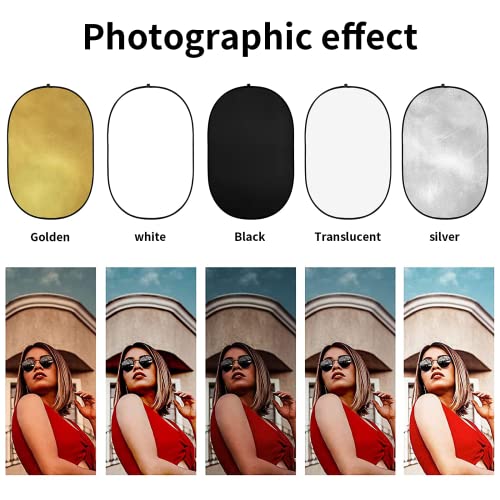 Godox 35"x47"/90x120cm Collapsible Oval Photography Light Reflector