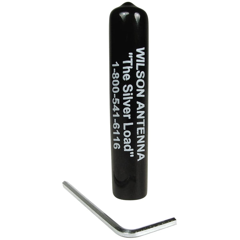 Wilson Antennas 305-480 Tunable 2-Foot Silver Load FGT Series Fiberglass Tip AM|FM CB Antenna 400W SWR Fine-Tuning, Static-Reducing Cap, AM|FM Ready, Black