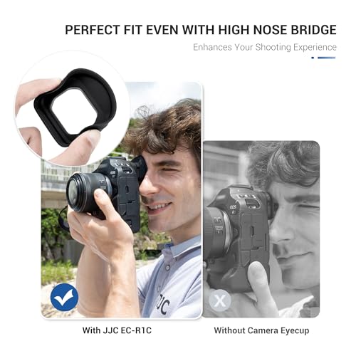 JJC ER-1 Extended Eyecup Eyepeice Viewfinder for Canon EOS R1 Camera, Soft Silicone Eye Cup Replaces Canon ER-i, Provides Comfortable Viewfinding