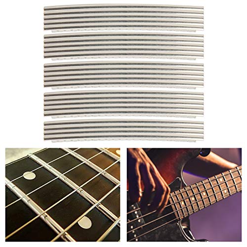 HURRISE Guitar Fret Wires 2.7mm 24 Frets Stainless Steel Fretwire Compatible with Electric Guitar Bass Guitar Fingerboard Replacement
