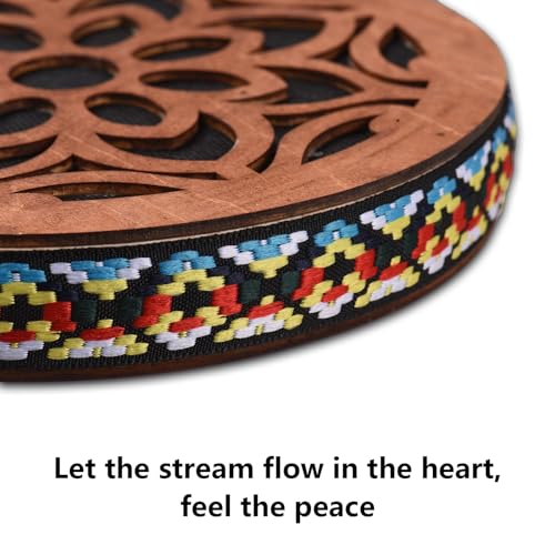 Yinhing Stream Drum, Birch Hand Drum, 8-inch, Onomatopoeia Music, Portable, Handcrafted Authenticity, Artistic Design