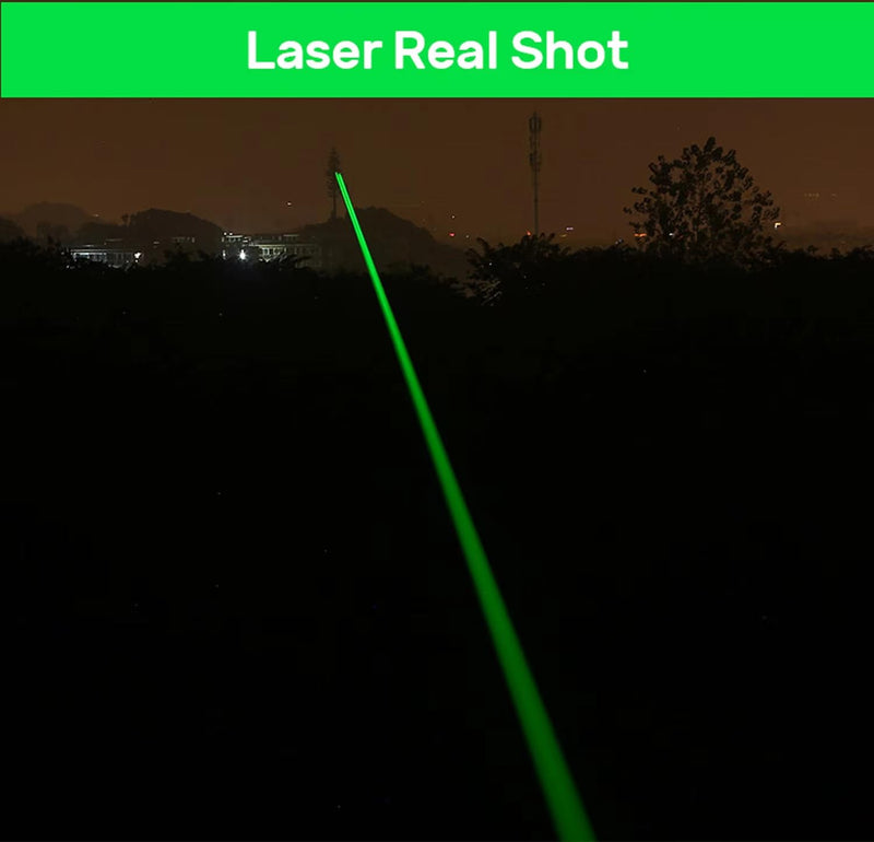 Long Range Green Laser Pointer with On/Off Switch Button, Laser Pointer High Power with USB Charging Case -Tactical Long Range Laser for Indoor Meetings, Pet Exercising, Outdoor Camping, Astronomy and