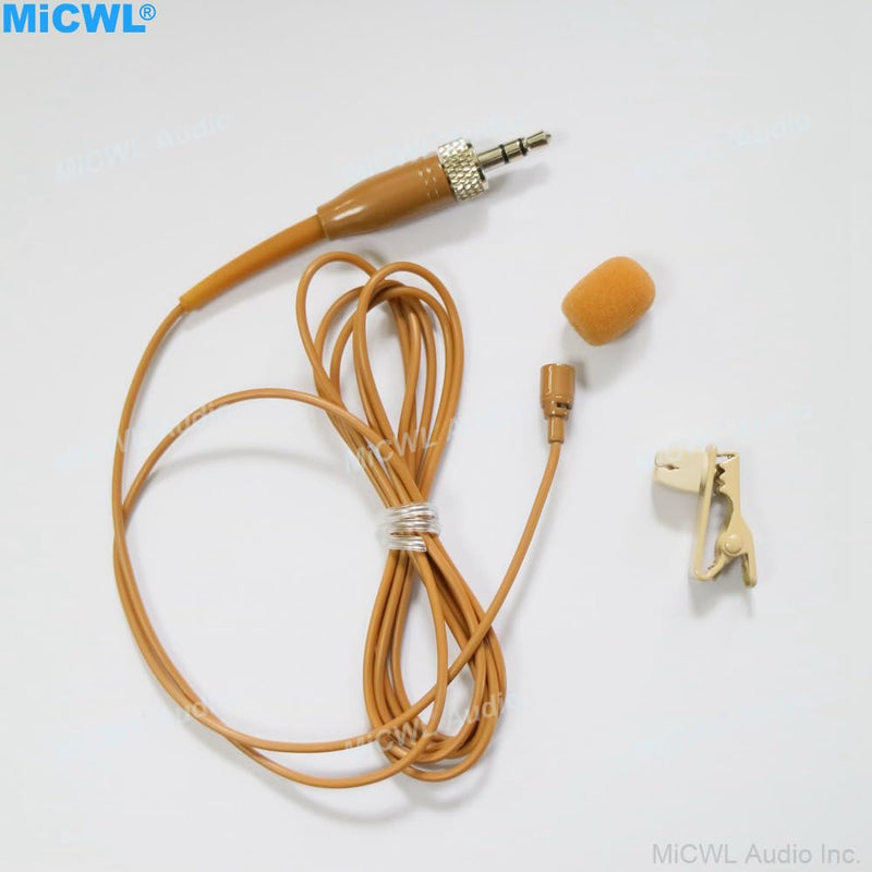 [AUSTRALIA] - Tan Mini Lapel Lavalier Microphone for Sennheiser EW G3 G4 G5 Wireless Pocket System 3.5mm Lock Jack 