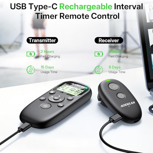 AODELAN Rechargeable Camera Timer Intervalometer Remote Control for Sony Rechargeable for Sony