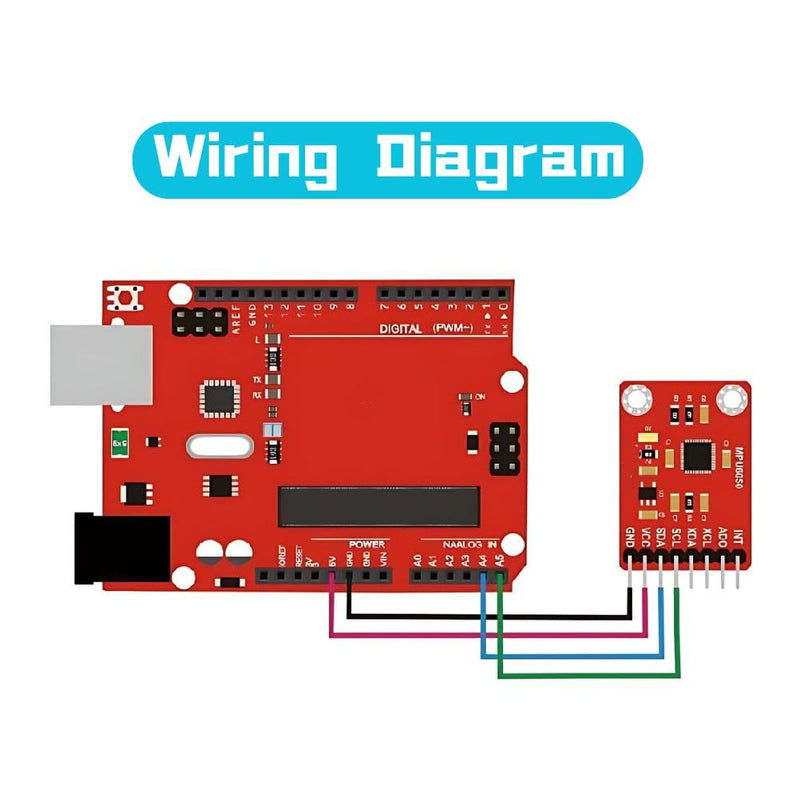 Gyroscope Accelerometer, MPU6050 6-Axis Accelerometer Gyroscope Sensor Module 16 Bit AD Converter Data Output for Engineers, Technicians