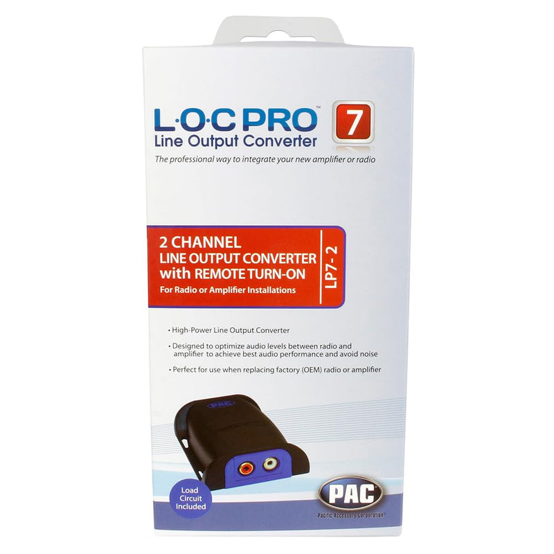 [AUSTRALIA] - PAC LP7-2 L.O.C. PRO Series 2-Channel Line Output Converter with Remote Turn On 4in. x 8in. x 1in. 