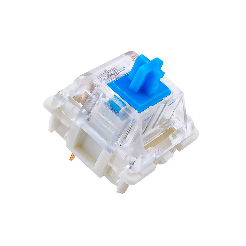 66 Pieces Gateron KS-9 Blue Switches for Mechanical Keyboards, 3-pin White-Shell Supporting SMD RGB Light