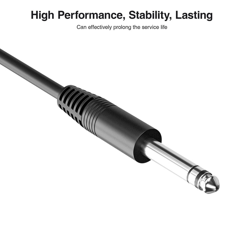 GC-BS2S 1/4 Inch Male Jack Stereo Audio Cord,6.35 Balanced Line Lead for Electric Guitar,Bass,Keyboard,Mixer,Amplifier/AMP,Speaker GC-BS2S (Right Angle-to-Straight, 15Feet(2Pack)) Right Angle-to-Straight 15Feet(2Pack)