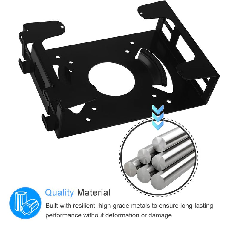 IFCASE Metal Mount for HP 805/800/705 EliteDesk, 600/405/400 ProDesk Desktop Mini PC VESA Adapter, Monitor Arm, Under Desk, Wall Mount (Black) Black