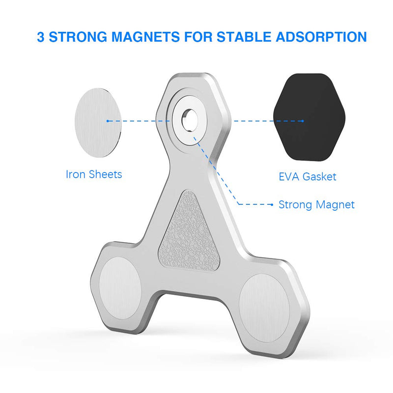 xcivi Monitor Side Mount Magnetic Bracket Laptop Duo Screen Mount - Mount Your Smartphone to Your Laptop (Sliver) Sliver