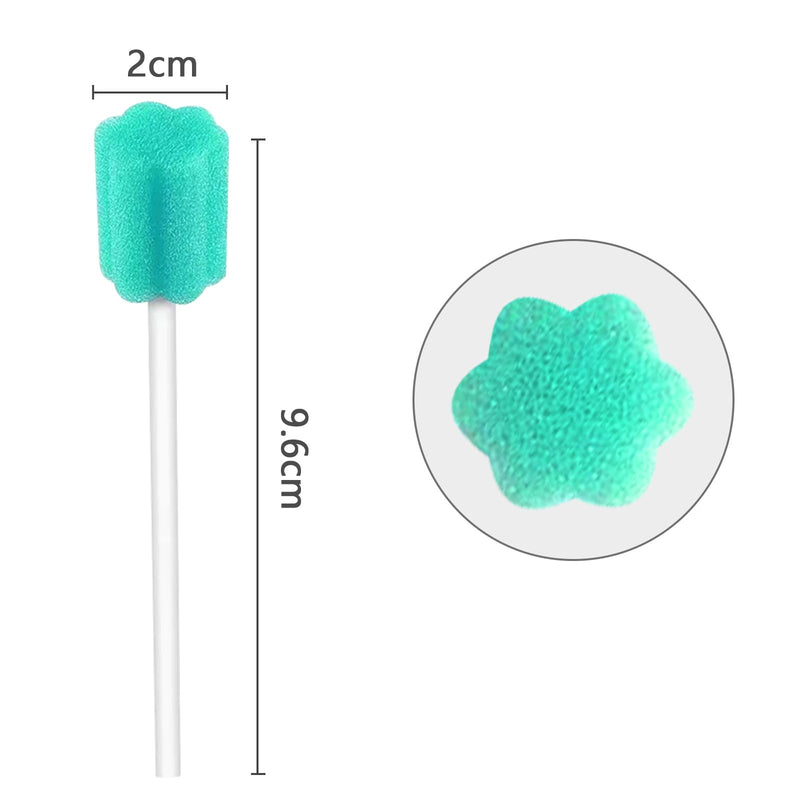 [AUSTRALIA] - Pack of 250 Oral Care Sticks, Disposable Oral Care Sponge Swabs, Oral Care Oral Hygiene Sponge, Neutral Taste, Sterile Swabs for Oral Hygiene in Dental Practices (Green) Green 