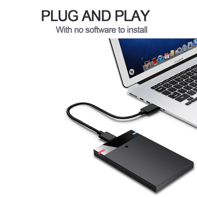 HWAYO 2.5'' 1TB Ultra Slim Portable External Hard Drive USB3.0 HDD Storage for PC, Desktop, Laptop, MacBook, Chromebook, Xbox One