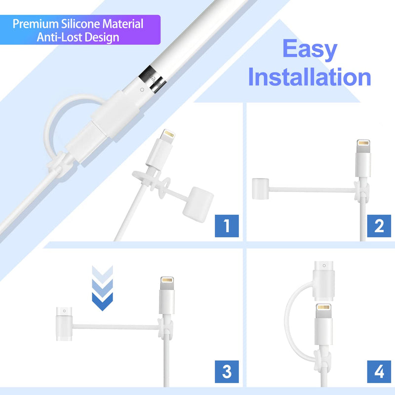 Charger Adapter Compatible with Apple Pencil 1st Generation, Female to Female Charging Connector for iPad Pen 1st Gen - 2 Pack