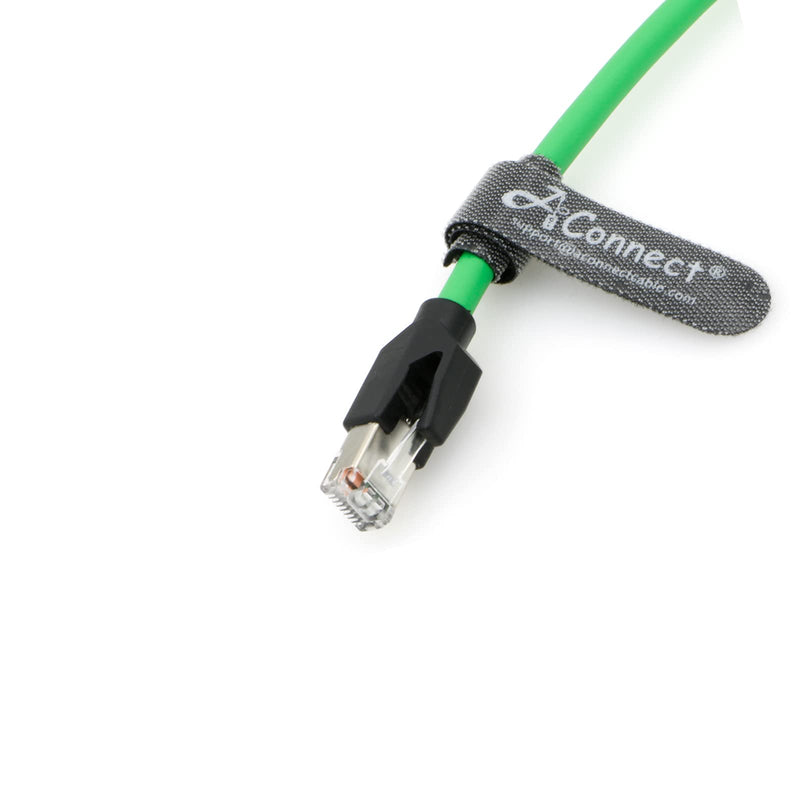 D-Code Cable M12 4 Pin Male to RJ45 Male Cat5e High Flexible Waterproof Ethernet Shielded Cable Industrial for Industrial Camera 33Ft/10M 10M