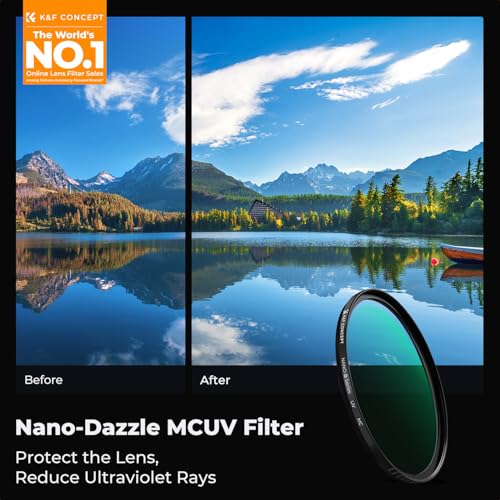 K&F CONCEPT 52mm MC UV Lens Protection Filter with Filter Cap Ultra-Slim