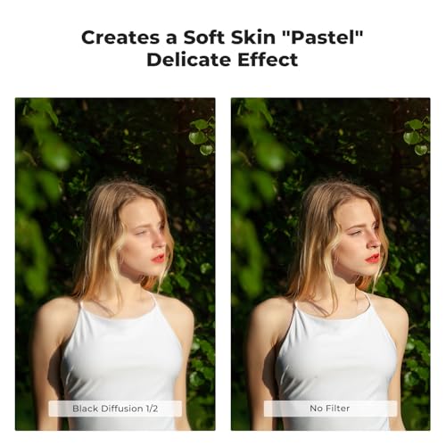 K&F CONCEPT 55mm Black Diffusion 1/2 Filter Mist Cinematic Effect Filter