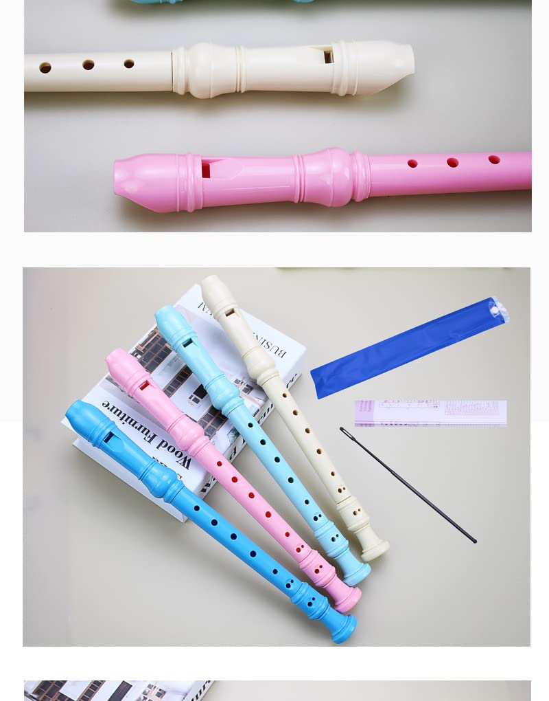 [AUSTRALIA] - German Style 8 Hole Soprano Recorder Instrument for Chrildren Kids Beginner Graduation or Back to School Gift with Cleaning Rod and Instruction (Purple) Purple 