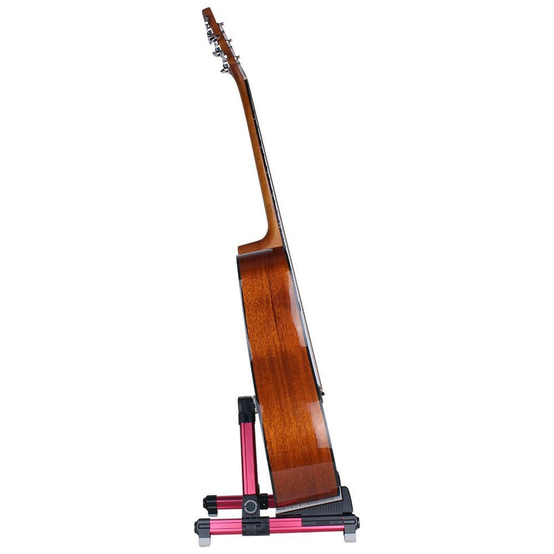 ENO Music Folding Acoustic Guitar Stand, Suitable for Electric Guitars, Bass Guitars Alumium red